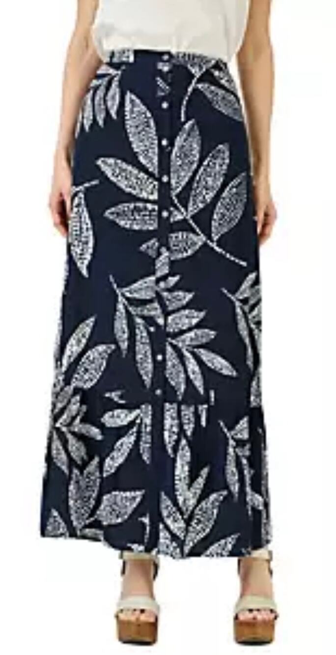 DR2 by Daniel Rainn Button Down Maxi Skirt S NWOT